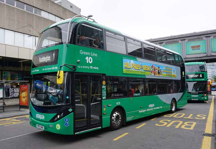 Nottingham Scania N280UD ADL Enviro400CNGCITY 409 & 403